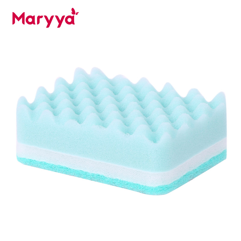 Customized Maryya Sponge Dish Scrubber Kitchen Cleaning Tool Corrugated Dish Washing Scouring Pad